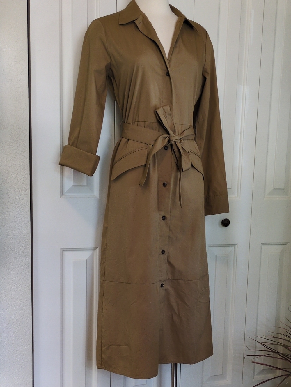 Banana Republic Camel Shirt Dress with Tags
